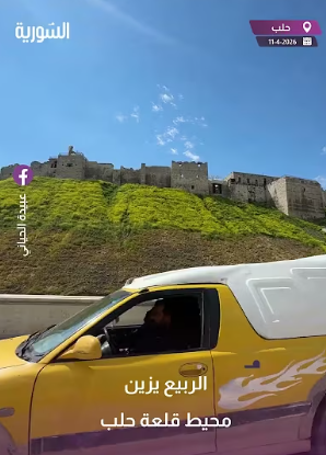 الربيع يزين محيط قلعة حلب