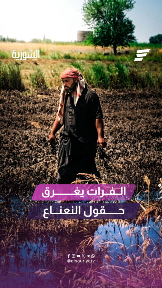 تسبّب ارتفاع منسوب مياه نهر الفرات بأضرار واسعة في أراضي بلدة "جديد بكارة" في دير الزور