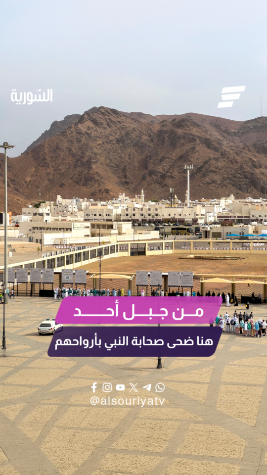 على جبل أحد بعد إتمام المناسك.. حجاج سوريون يصغون إلى درس في افتداء الصحابة ودفاعهم عن النبي "ص"